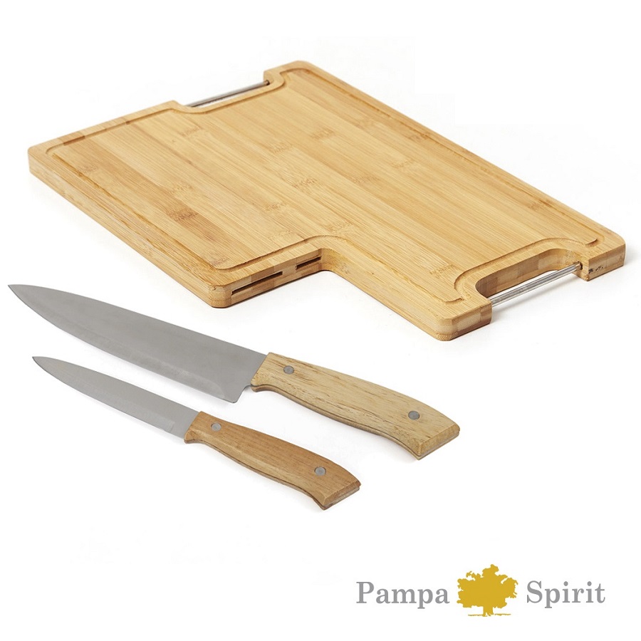 Set de Cuchillo y Tabla Bamboo